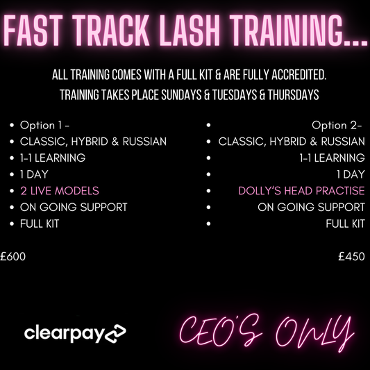 LASH TRAINING Classic/Hybrid/Russian Accredited Course with free business mentoring.